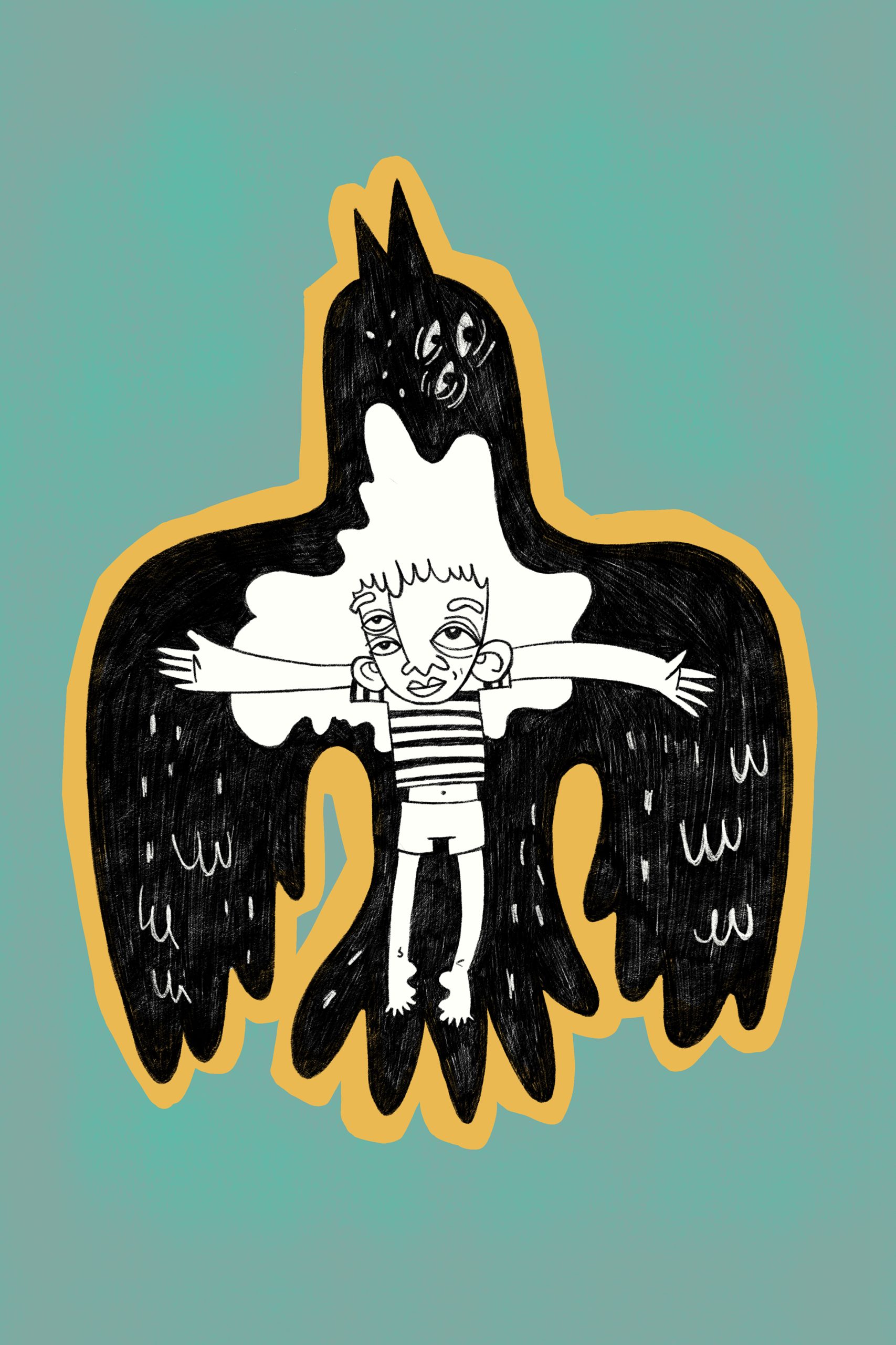 Volar, ilustración de Julsen Moos
